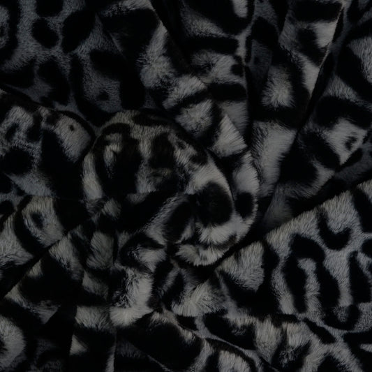 Plüsch-Fleece - Leopard Schwarz – Kuschelig & Warm | Stoffeya