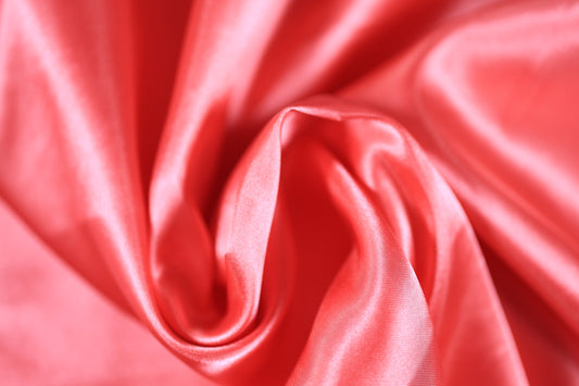 Korallfarbener Satinstoff Tischdecken & Vorhänge
