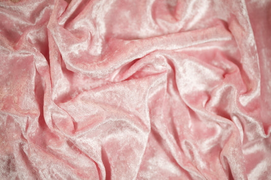 Stretch-Samtstoff in Hellrosa – ideal für Vorhänge und kreative Projekte