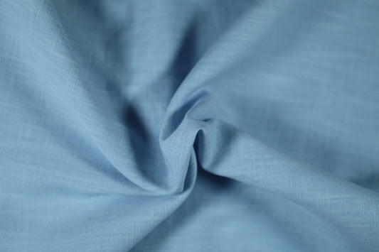 Hochwertiger Leinenstoff in Nebelblau – perfekt für Bekleidung und Deko