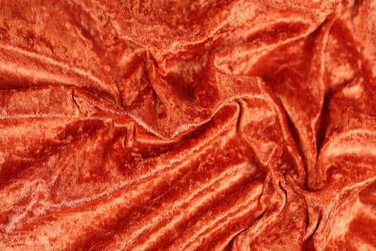 Orangefarbener Samt für Deko und Kostüme