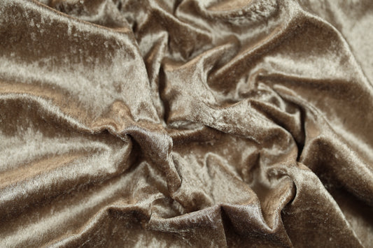 Brauner Samtstoff für Deko und Nähen