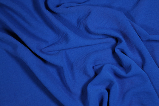 Leichter Crepe Stoff in Königsblau für Mode