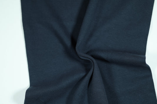 Elastischer Bündchenstoff in tiefem Nachtblau – ideal für Säume und Bündchen 34cm breit