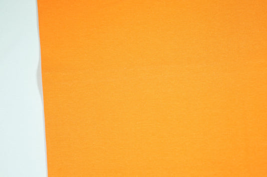Orangefarbener Bündchenstoff aus Baumwolle – elastisch und farbintensiv 34cm breit