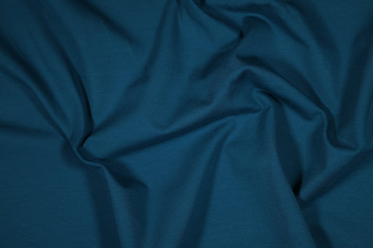 Petrolfarbener Jersey – flexibel und weich für Freizeitmode
