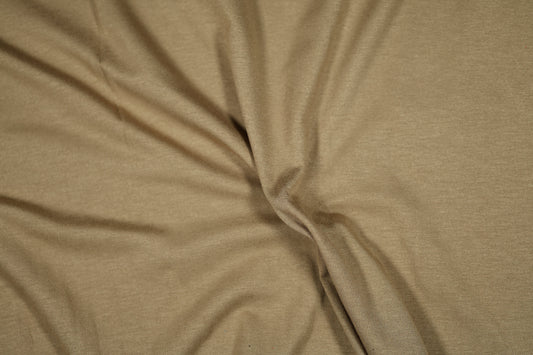 Elastischer Jersey Stoff in Cappuccino Beige – ideal für Basics