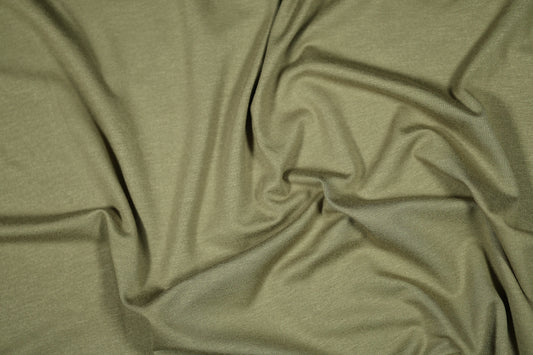Elastischer Viskose Jersey in OlivgrĂŒn â ideal fĂŒr Damenmode