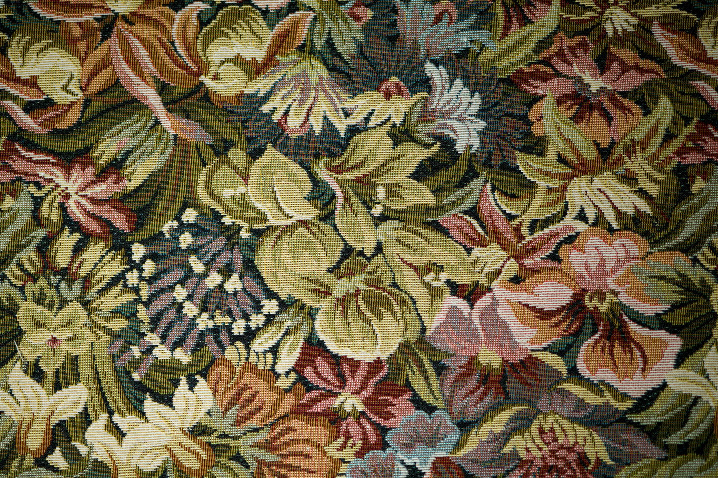 Möbelstoff – Tropisches Blumenmuster – hochwertige Struktur mit Blumendruck