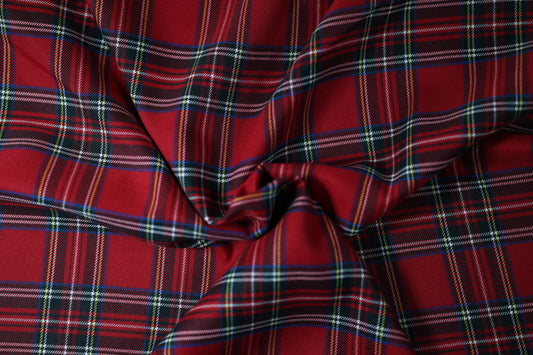 Schottenstoff Stoffdesign mit klassischem Karomuster in Rot