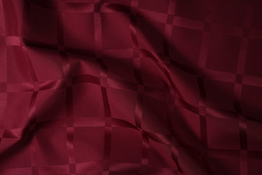 Damaststoff kariert in Bordeaux – ideal für Gastronomie