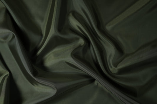 Glatter Futterstoff Taft – Farbe: Olivgrün
