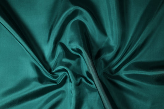 Glänzender Futtertaft in Smaragdgrün für Jacken & Mäntel