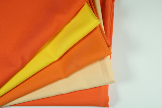 Polyester Panama Stoffe in Orange-, Gelb- und Vanille-Tönen – kreative Kombinationsmöglichkeiten