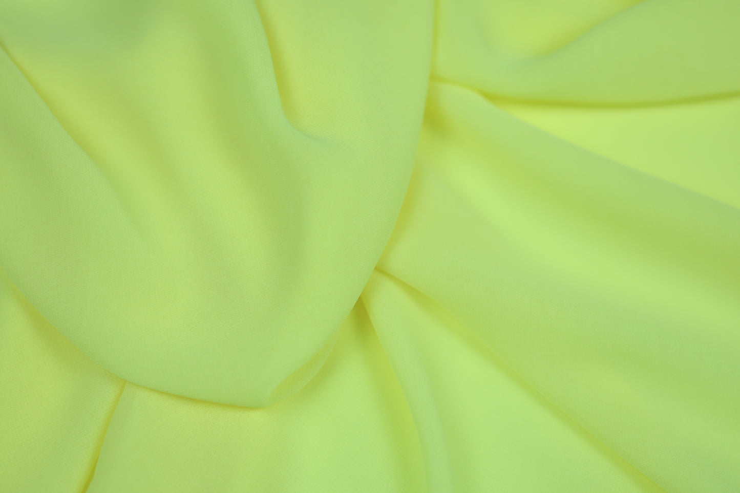 Neongelber Chiffonstoff mit fließendem Fall – perfekt für auffällige Designs