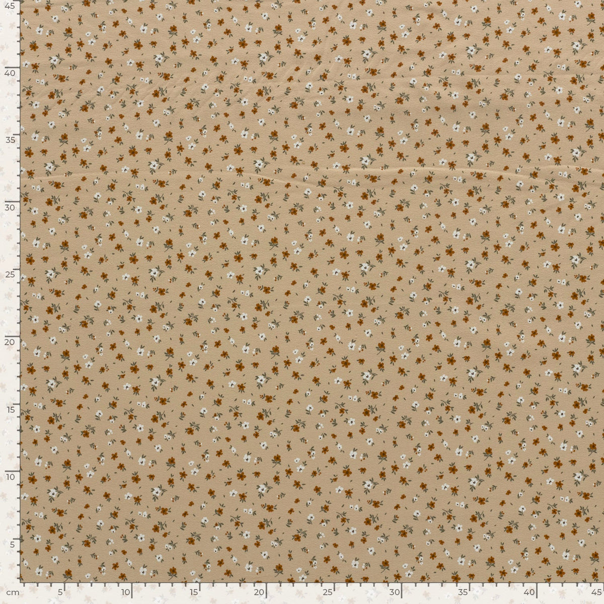Baumwolljersey Blumen Beige