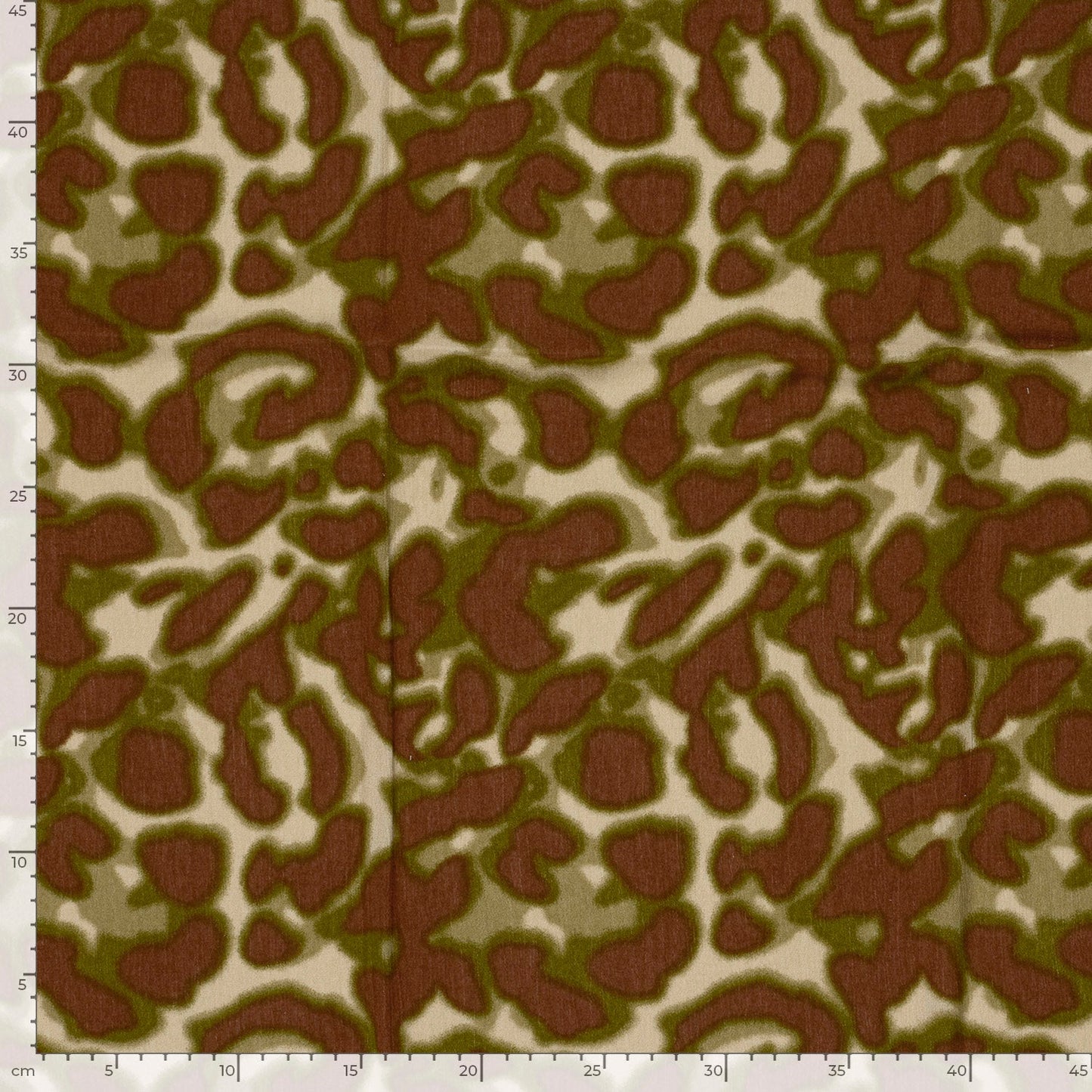 Viskose Satin Abstrakt Khaki-Grün – Rolle