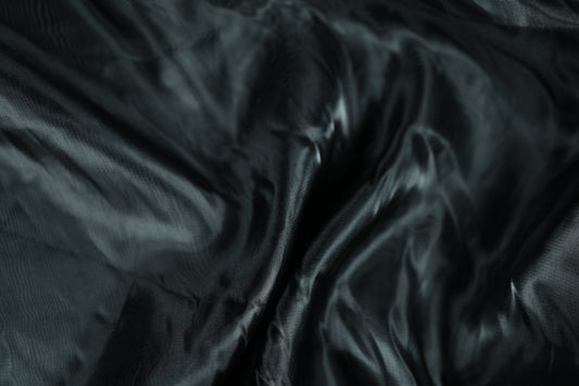 Schwarzer Organza Stoff halbtransparent schimmernd 140cm breit