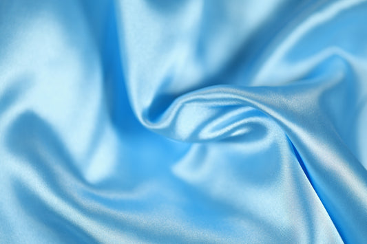 Satin Dekostoff in Himmelblau für Tafel & Deko