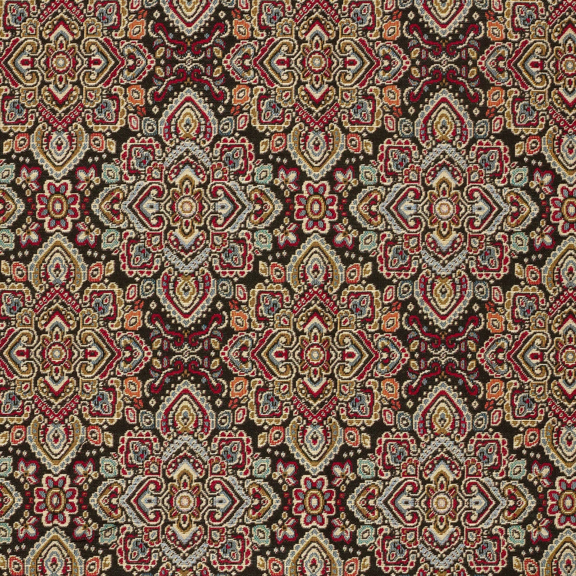 Gobelin Jacquard Stoff Abstrakt Schwarz, Ansicht 2