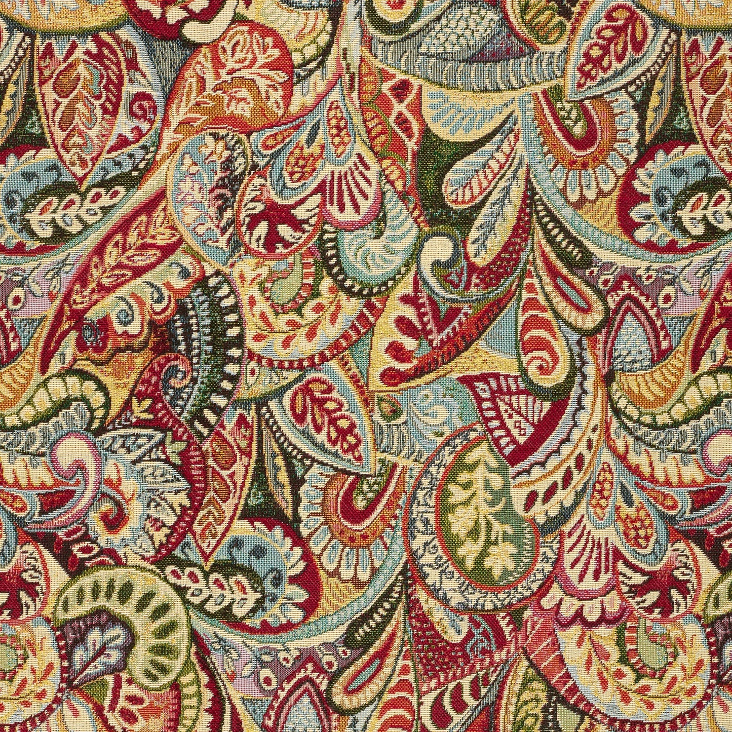 Gobelin Jacquard Stoff Paisley Rot, Ansicht 2