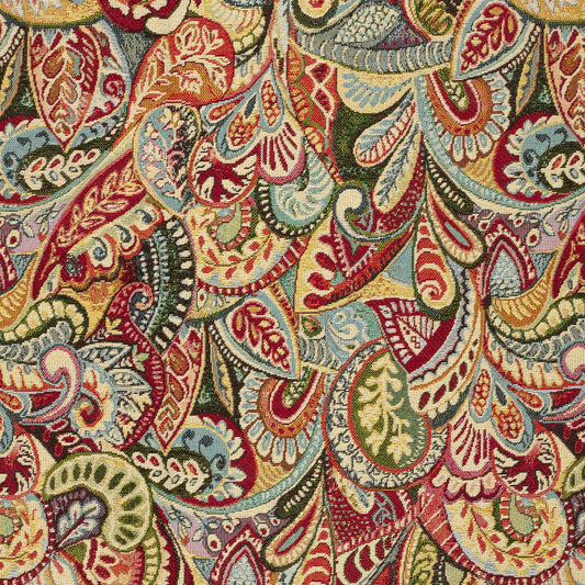 Gobelin Jacquard Stoff Paisley Rot, Ansicht 2