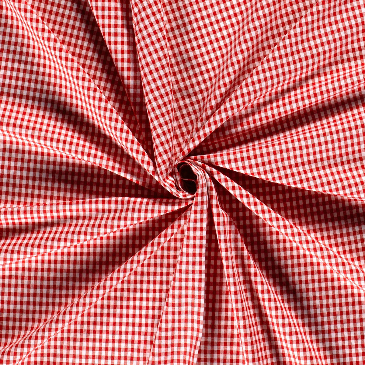 Baumwoll-Popeline Vichy-Karo Rot – Ansicht 3
