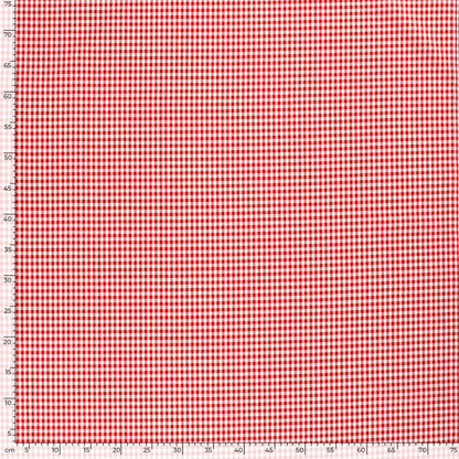 Baumwoll-Popeline Vichy-Karo Rot – Ansicht 5