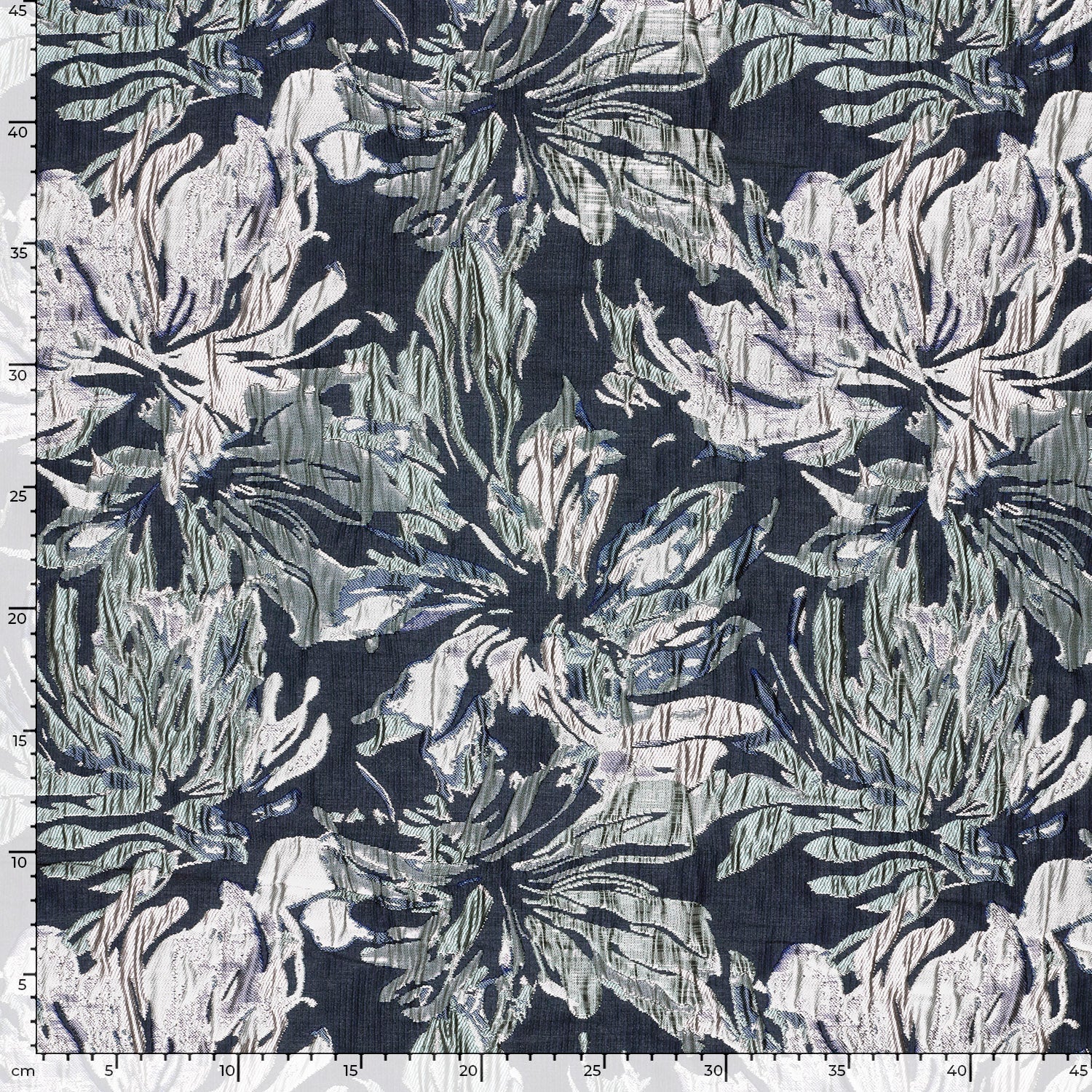 Jacquard Blumen Schwarz – Rolle