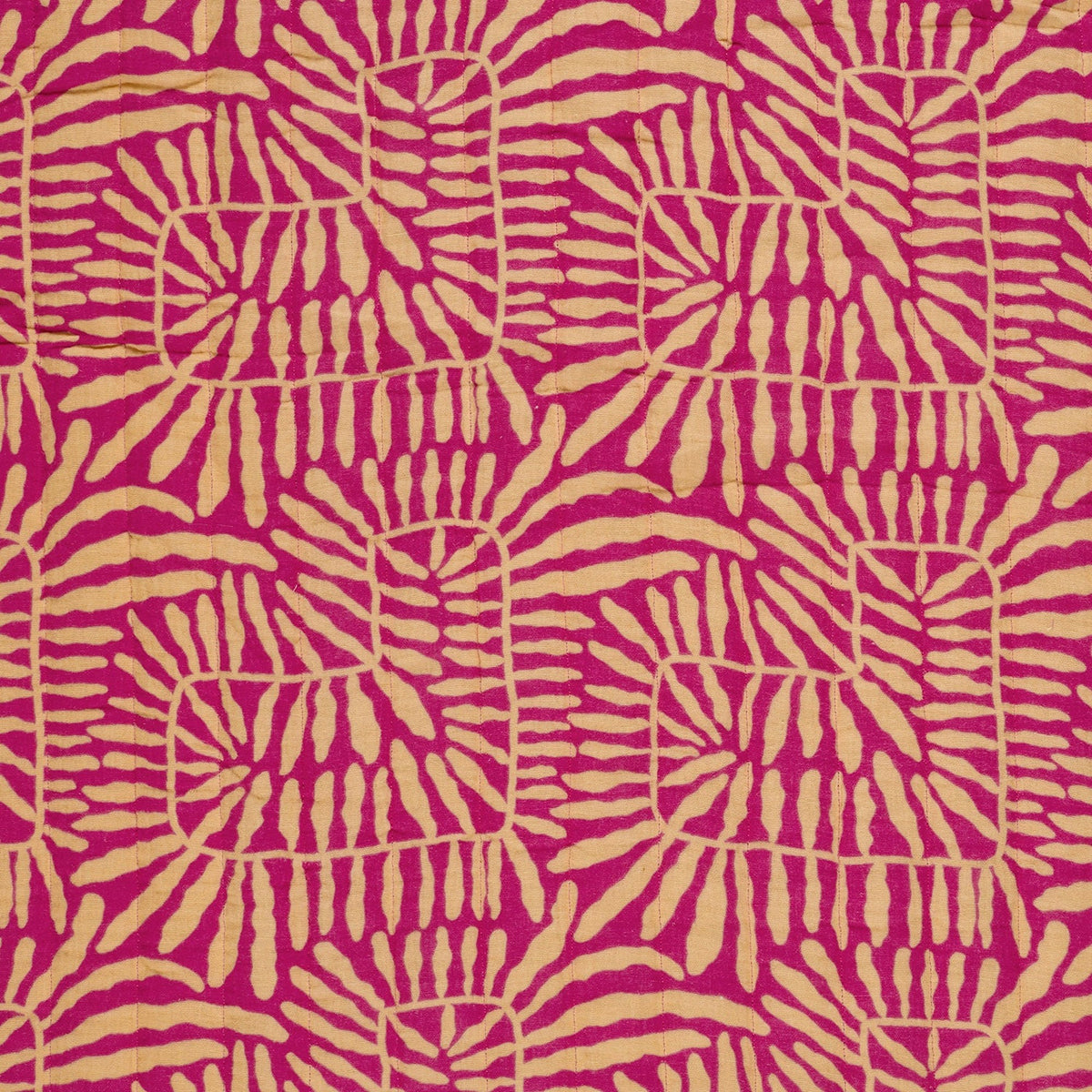 Musselin Steppstoff Abstrakt Fuchsia – Ansicht 2