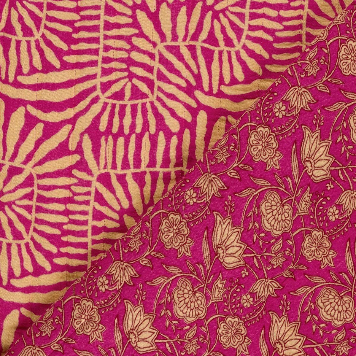 Musselin Steppstoff Abstrakt Fuchsia – Ansicht 4