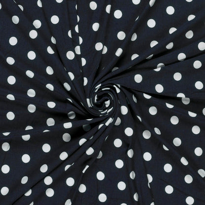 Viskose Jersey Punkte Marine – Ansicht 3