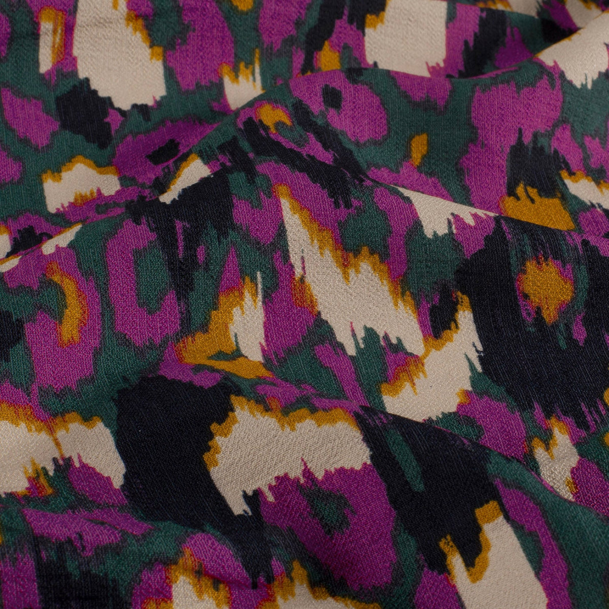 Viskose Ottoman Abstrakt Violett – Weicher Viskosestoff mit Print