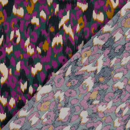 Viskose Ottoman Abstrakt Violett – Weicher Viskosestoff mit Print