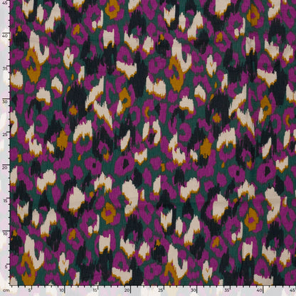 Viskose Ottoman Abstrakt Violett – Weicher Viskosestoff mit Print