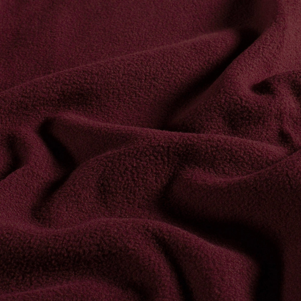 Fleece Stoff Uni Bordeaux – Ansicht 1
