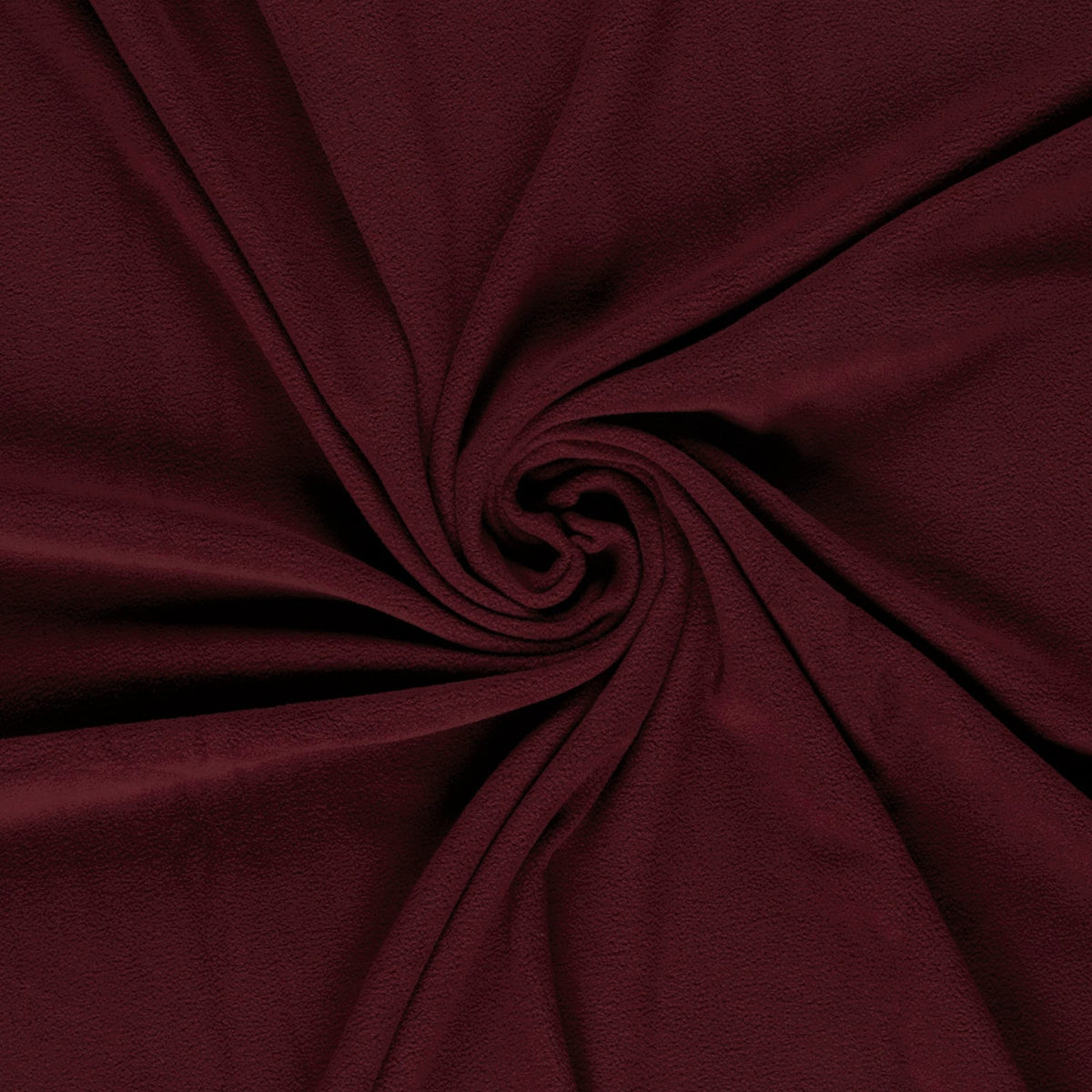 Fleece Stoff Uni Bordeaux – Ansicht 3