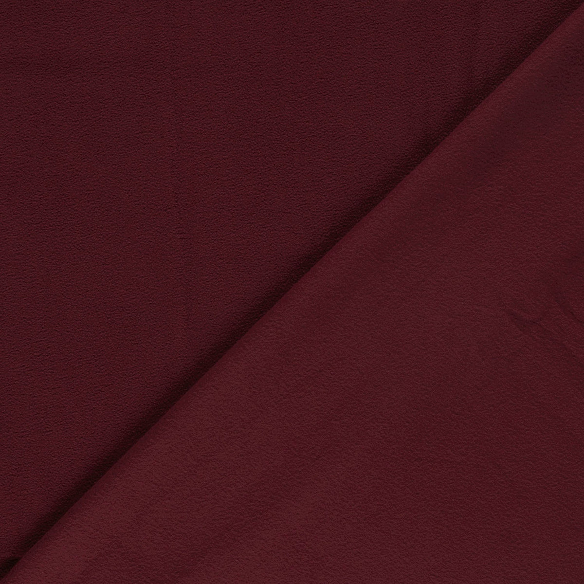 Fleece Stoff Uni Bordeaux – Ansicht 4
