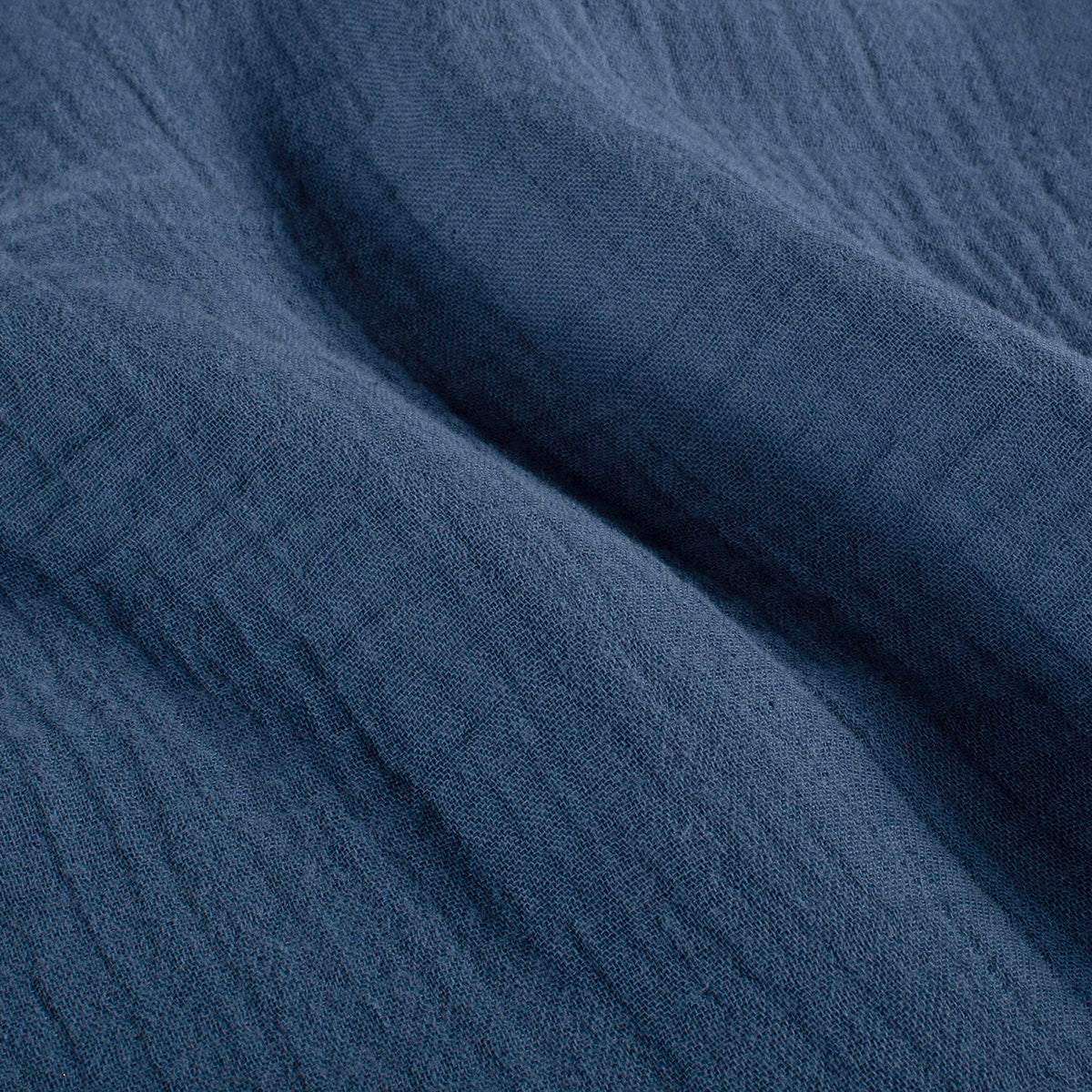 Musselin Stoff Indigoblau – Stoffansicht