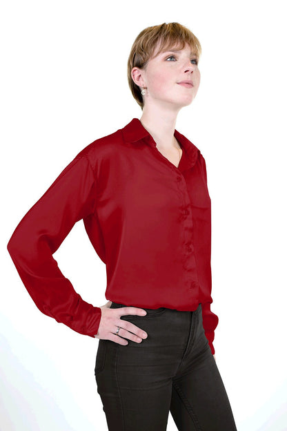 Satin Stretch Stoff Dunkelrot – Rolle