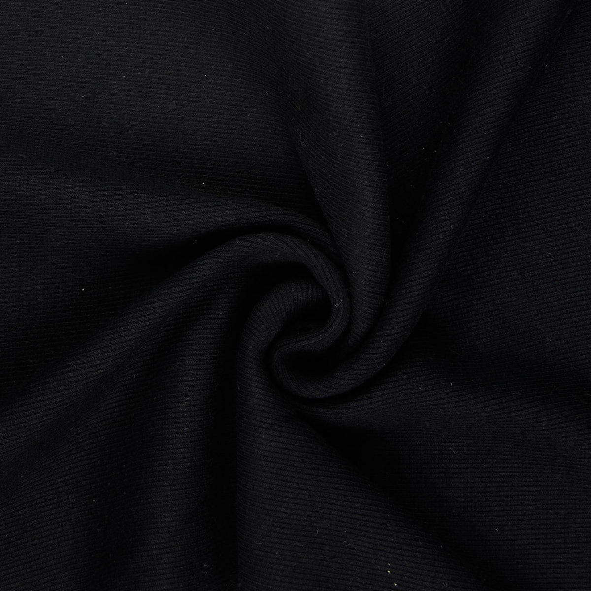 Bündchenstoff Schwarz – Elastischer Rippstrick