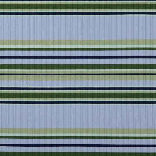 Jersey Rippe Streifen Babyblau – Heavy Knit Stretch Stoff | Stoffeya