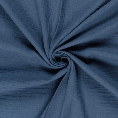 Musselin Stoff Indigoblau – Fall