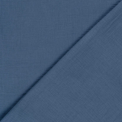 Musselin Stoff Indigoblau – Struktur