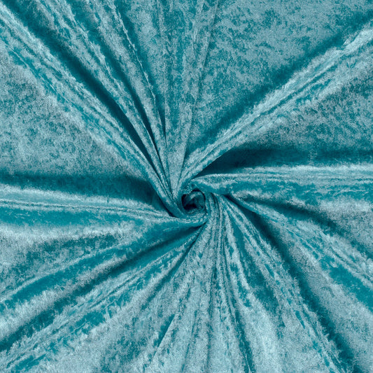 Pannesamt Stoff Aqua – Fall