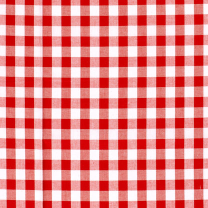 Baumwoll-Popeline Karo Rot