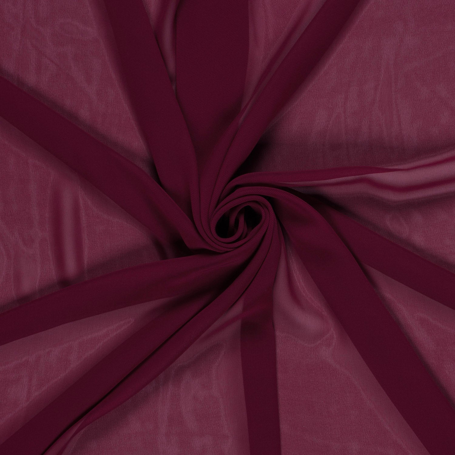 Chiffon Stoff Bordeauxrot – Stoffeya
