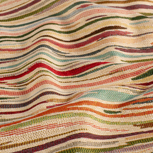 Gobelin Jacquard Streifen Beige