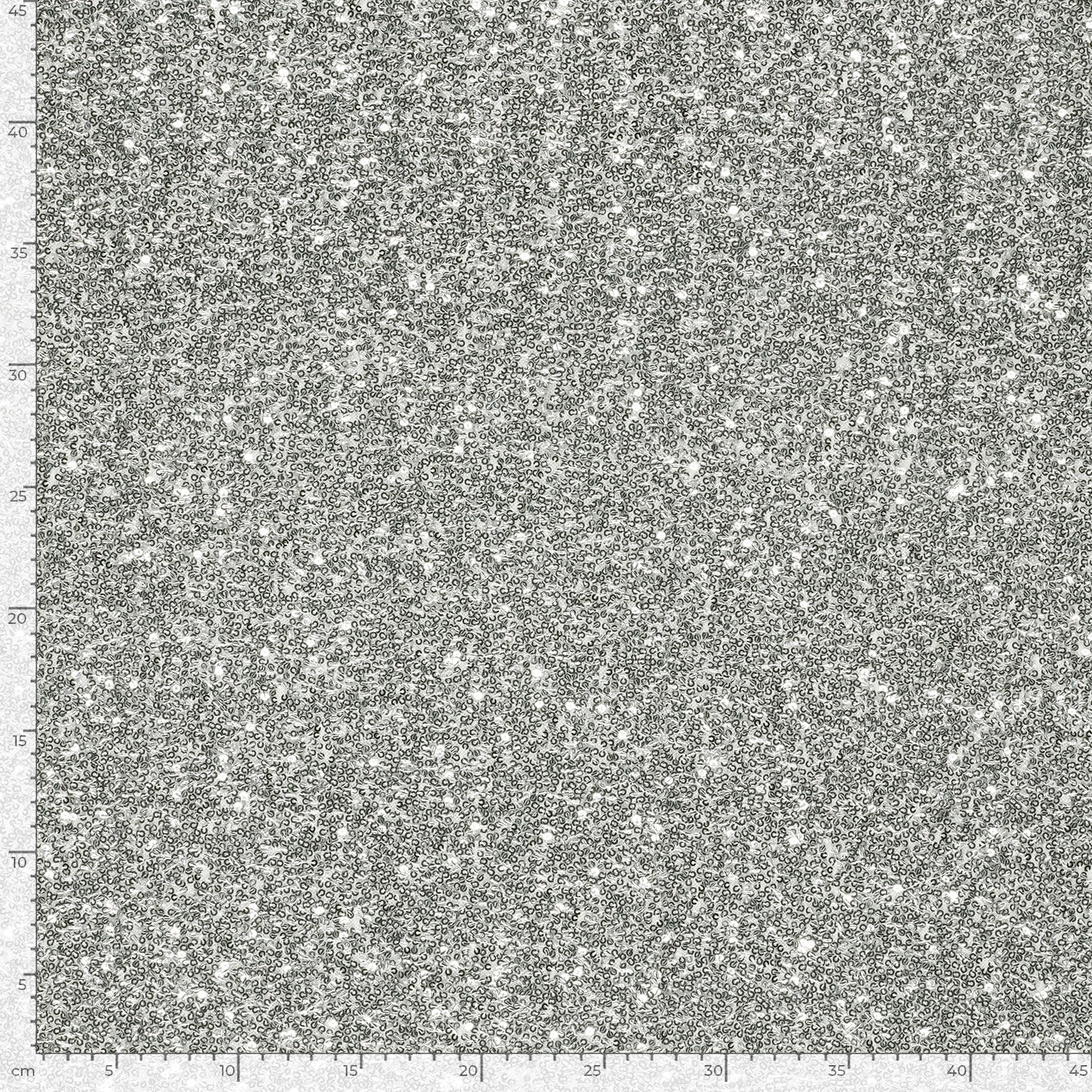 Paillettenstoff Mesh Silber – Nahaufnahme