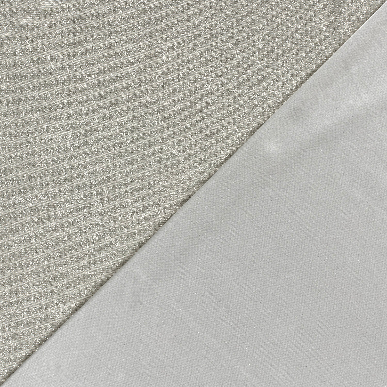 Glitzer Jersey Stoff Silber – Stoffeya